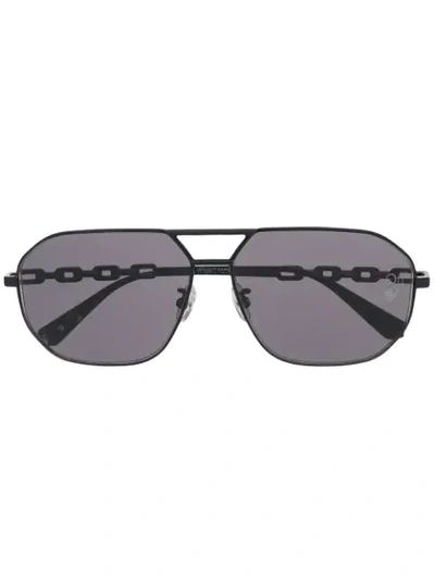 Off-white 56mm Square Brow Bar Sunglasses In Black Noc