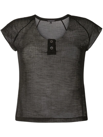 Ann Demeulemeester Button-embellished T-shirt In Black
