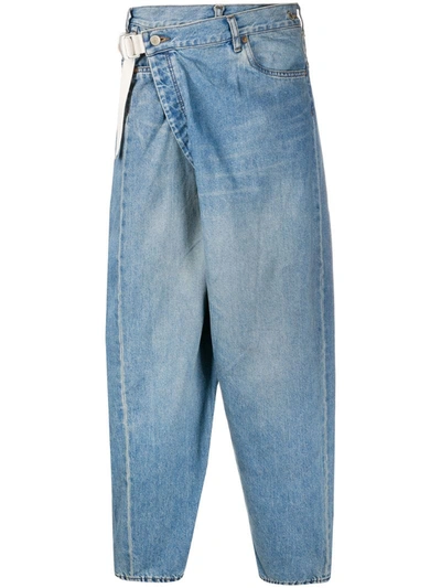 Attachment Deconstructed Tapered Jeans In Blue