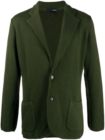 Lardini V-neck Knit Cardigan In Green
