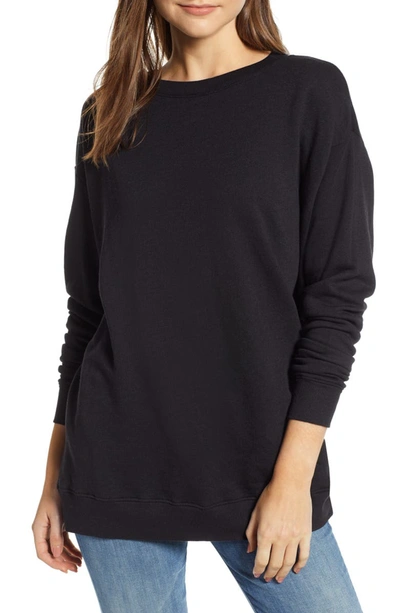 Wildfox Essentials Baggy Beach Fleece Sweatshirt In Dark Grey