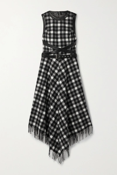 michael kors dress black and white Michael Kors Woven Poplin Shirt Dress With Belt