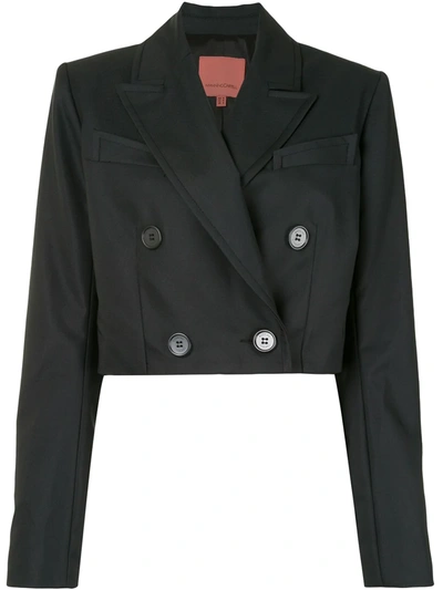 Manning Cartell Cropped Double Breasted Blazer In Black