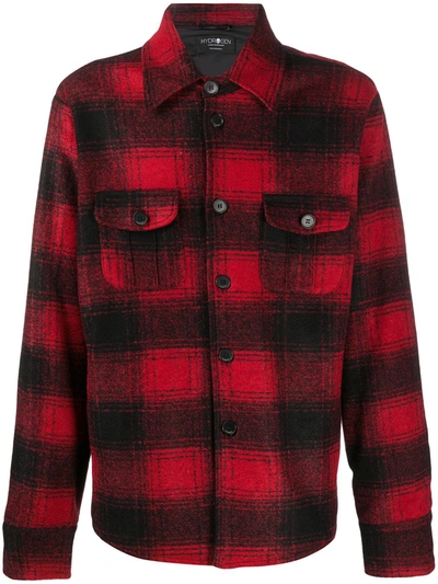 Hydrogen Checked Shirt Jacket In Red