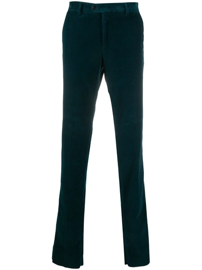 Etro Slim-fit Corduroy Trousers In Blue