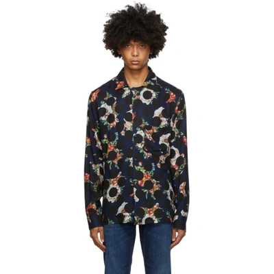 Acne Studios Acne Studio Simon Ls Floral Shirt Shr000309 In Polka-dot Print Shirt