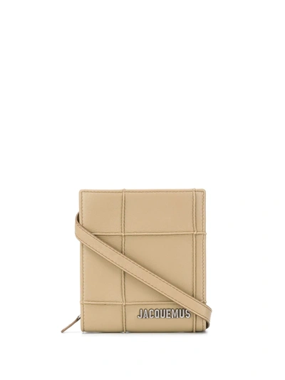 Jacquemus Le Gadjo Shoulder Bag In Khaki Lamb Leather In Neutrals