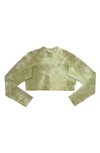 Cotton Citizen Tokyo Tie Dye Crop Tee In Basil Haze