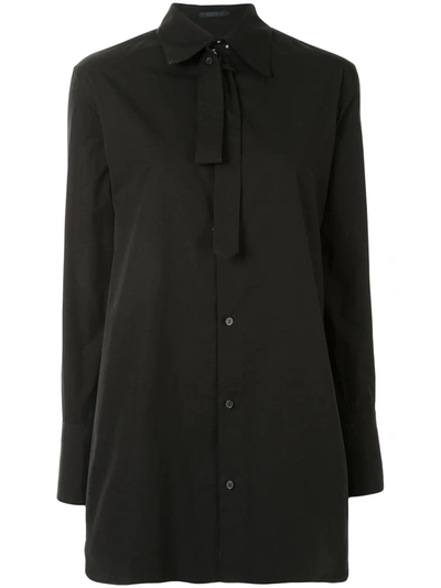 Yohji Yamamoto Button-up Long-sleeve Shirt In Black