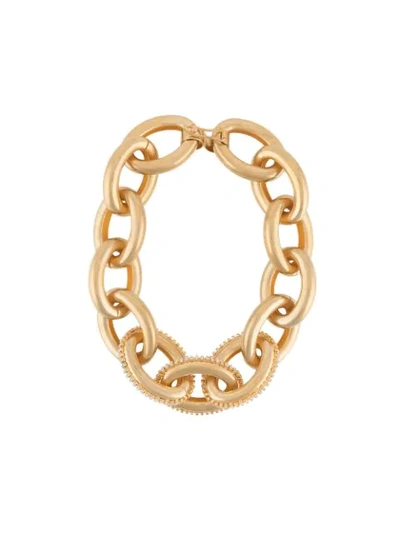 Marni Crystal-embellished Chain-link Choker Necklace In Y Gold