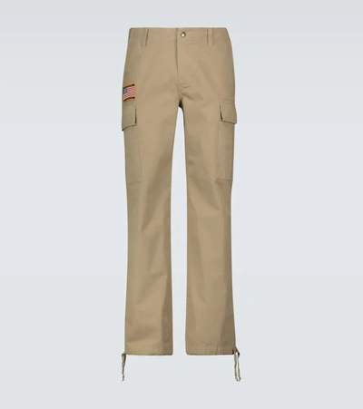 Phipps Flag-embellished Cargo Trousers In Neutrals