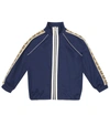 Gucci Kids' Children's Technical Jersey Jacket In Prussian Blue