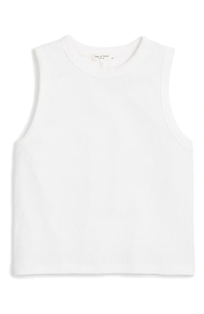 Rag Bone White 'the Knit Rib' Cropped Tank Top ModeSens