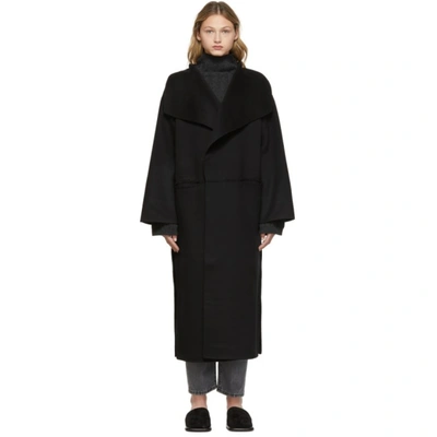 Totême Signature Wool And Cashmere-blend Coat In Black