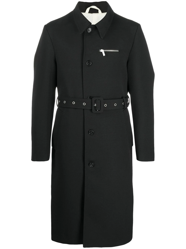 Raf Simons Single-breasted Belted Virgin-wool Trench Coat In Blue ...