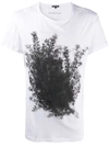 Ann Demeulemeester Branch And Logo-print Cotton-jersey T-shirt In White