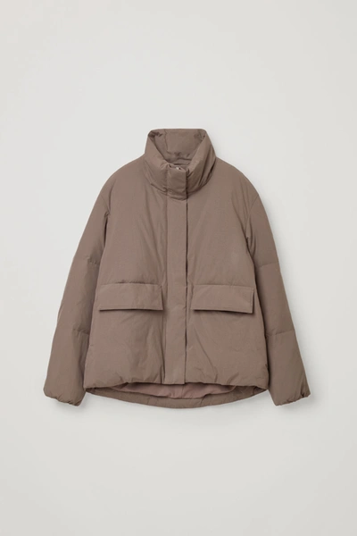 Cos Down Padded Puffer Jacket In Beige | ModeSens