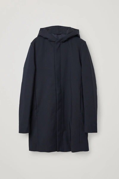 Cos Padded Parka In Blue