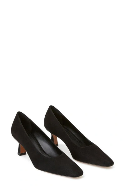 Lafayette 148 Suede Adele Heel-black