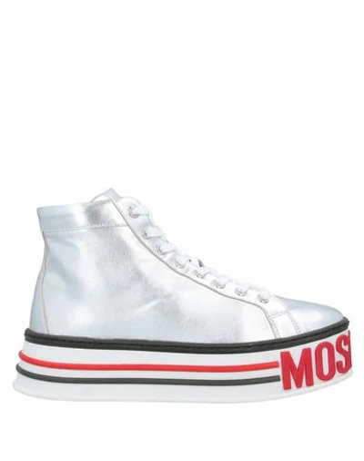 Moschino Sneakers In Silver