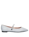 Moschino Ballet Flats In Silver