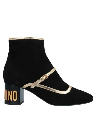 Moschino Ankle Boots In Black