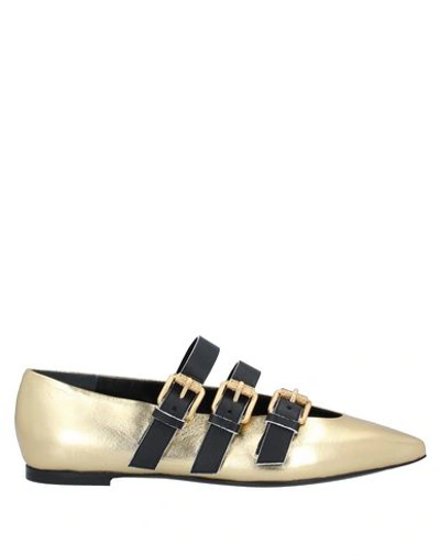Moschino Ballet Flats In Gold