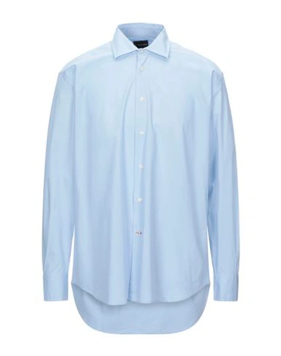 Addiction Solid Color Shirt In Sky Blue