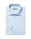 Canali Solid Color Shirt In Sky Blue