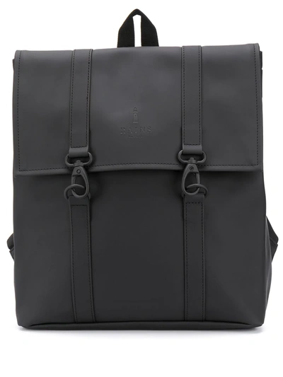 Rains Large Square Backpack In Black