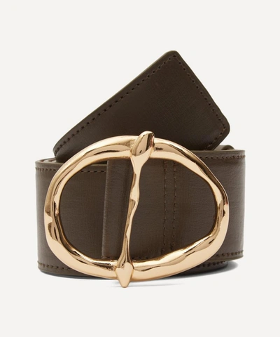 Rejina Pyo Carly Leather Belt In Charcoal