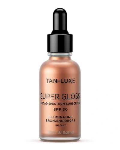 Tan-luxe Super Gloss Instant Bronzing Face Drops With Spf 30 1.01 oz/ 30 ml In N,a