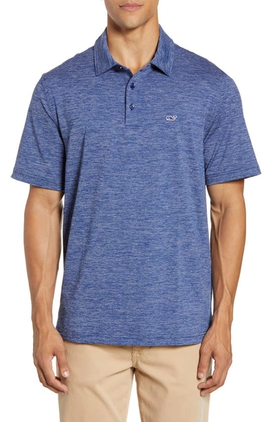 Vineyard Vines Destin Stripe Sankaty Classic Fit Polo Shirt In Blue Depth