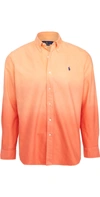 Polo Ralph Lauren Dip Dyed Cotton Classic Fit Oxford Shirt In Orange