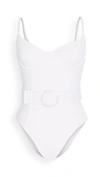Weworewhat Danielle One Piece Swimsuit In White