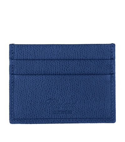 Chopard Small Leather Il Classico Card Holder In Blue