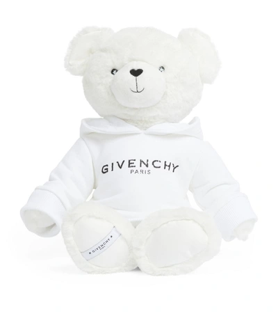 Givenchy Kids Logo Sweatshirt Teddy Bear (40cm) In Bianco