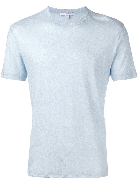 James Perse Crew Neck T-shirt In Blue | ModeSens