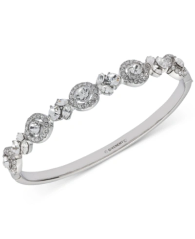Givenchy Multi-crystal Bangle Bracelet In Silver