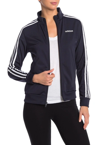 Adidas Originals Adidas Women's Plus Size Essential 3-stripe Tricot Track Jacket In Legend Ink/white