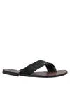 Replay Toe Strap Sandals In Black