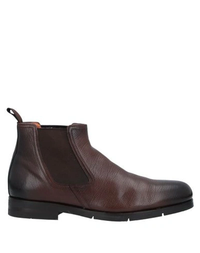 Santoni Ankle Boots In Brown