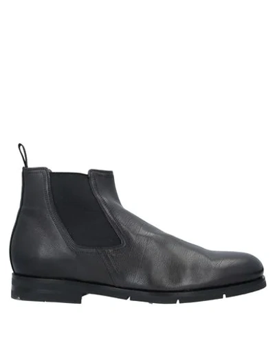 Santoni Ankle Boots In Steel Grey