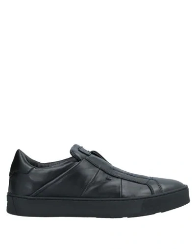 Santoni Sneakers In Black