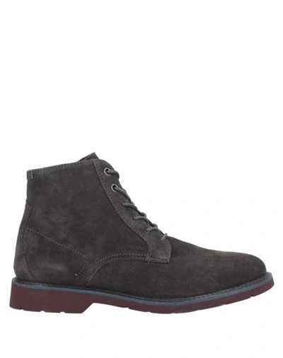 Geox Ankle Boots In Dark Brown