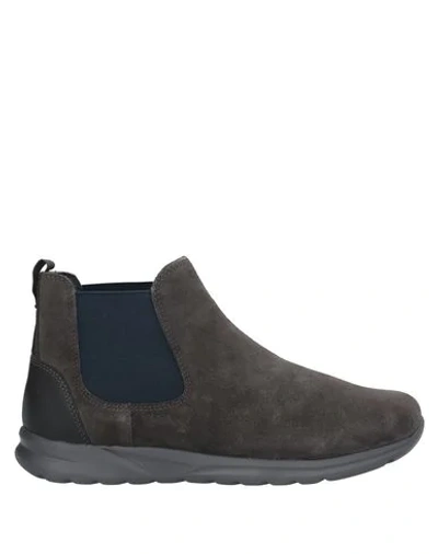 Geox Ankle Boots In Steel Grey