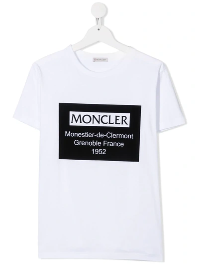 Moncler Teen Logo Patch T-shirt In White