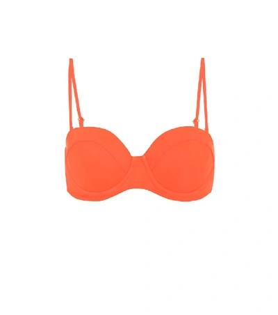 Diane Von Furstenberg Constructed Bandeau Bikini Top In Orange