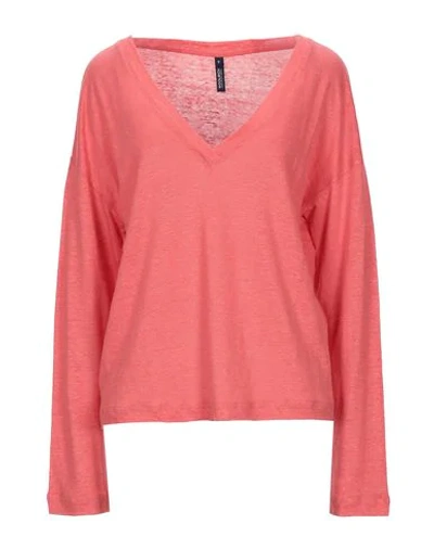 Woolrich Sweaters In Coral