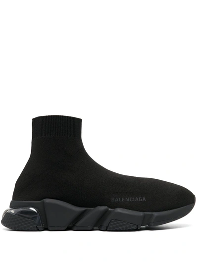 Balenciaga Speed Sock Stretch-knit Slip-on Sneakers In Black | ModeSens